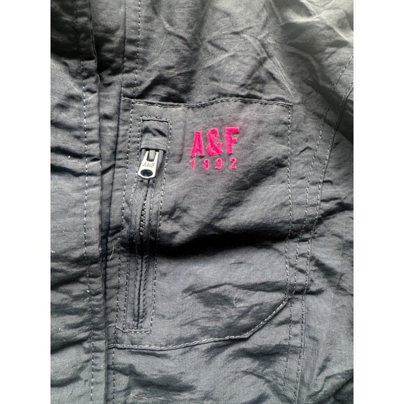Abercrombie & Fitch Jacket Women Large Navy All Season Weather Warrior Zip Up - Picture 4 of 11